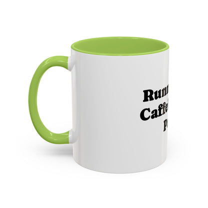 Running On Caffeine And Panic Coffee Mug | Accent Mug 11oz 15oz