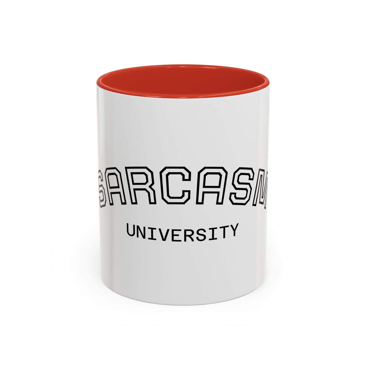 Sarcasm University Accent Coffee Mug — Funny Novelty Tea & Coffee Cup