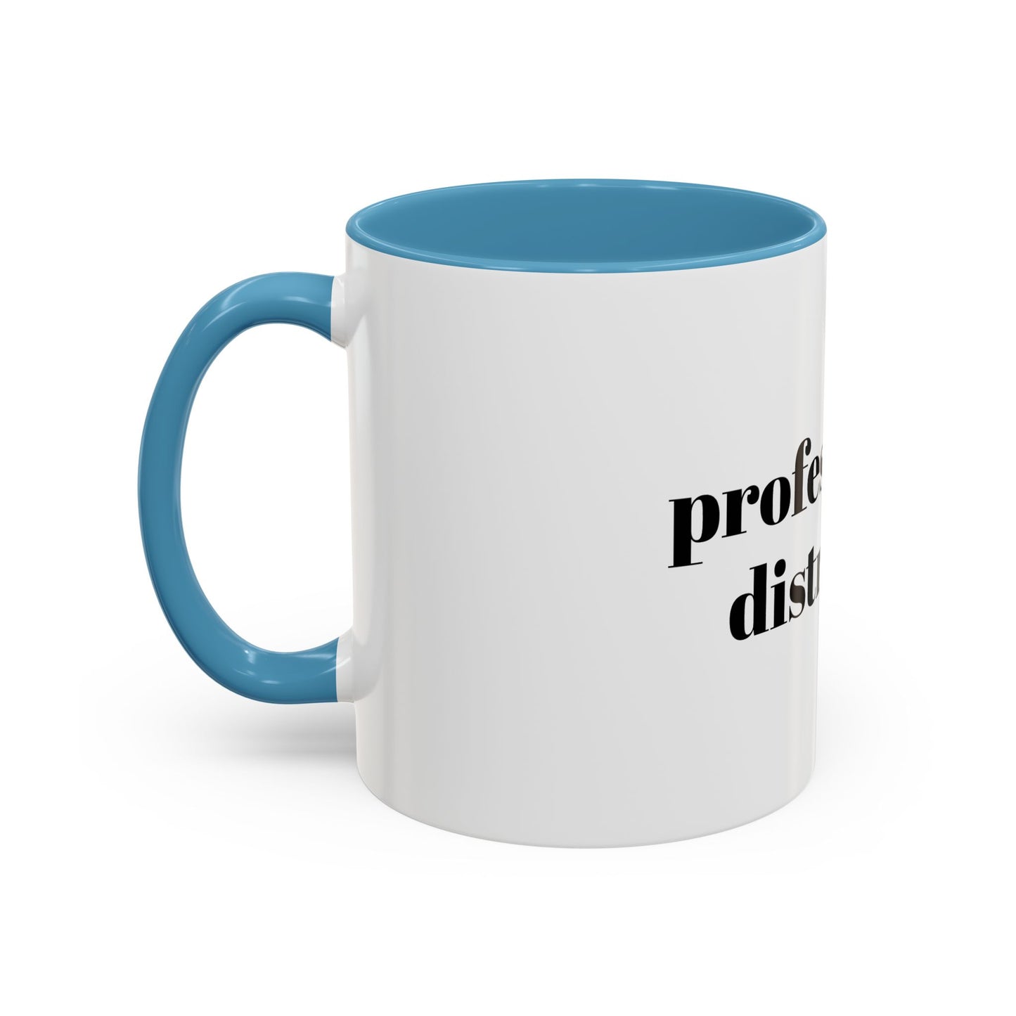Professionally Distracted Accent Coffee Mug — Funny Office Coffee Cup (11/15oz)
