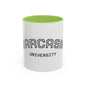 Sarcasm University Accent Coffee Mug — Funny Novelty Tea & Coffee Cup