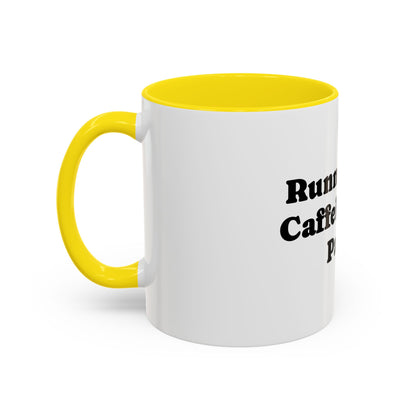 Running On Caffeine And Panic Coffee Mug | Accent Mug 11oz 15oz