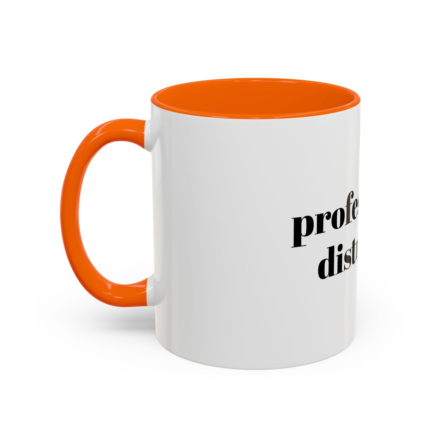 Professionally Distracted Accent Coffee Mug — Funny Office Coffee Cup (11/15oz)