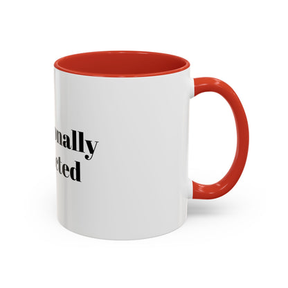 Professionally Distracted Accent Coffee Mug — Funny Office Coffee Cup (11/15oz)