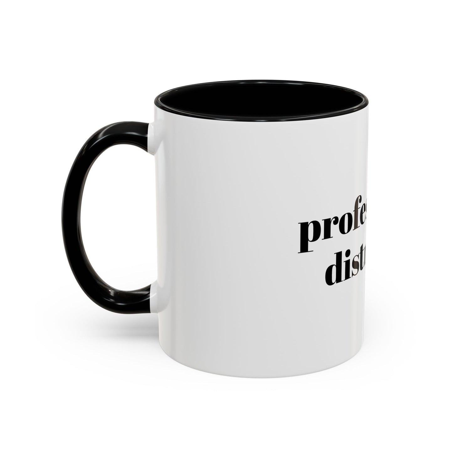 Professionally Distracted Accent Coffee Mug — Funny Office Coffee Cup (11/15oz)