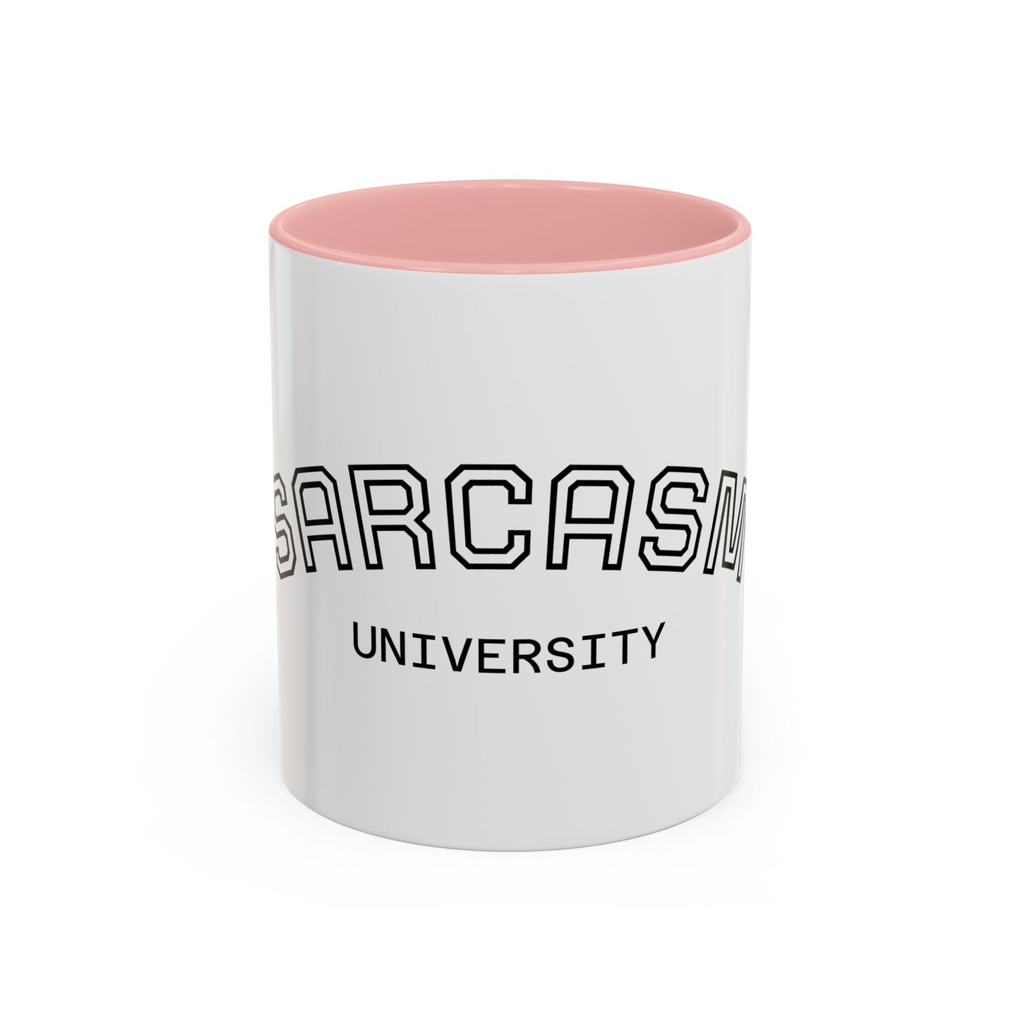 Sarcasm University Accent Coffee Mug — Funny Novelty Tea & Coffee Cup