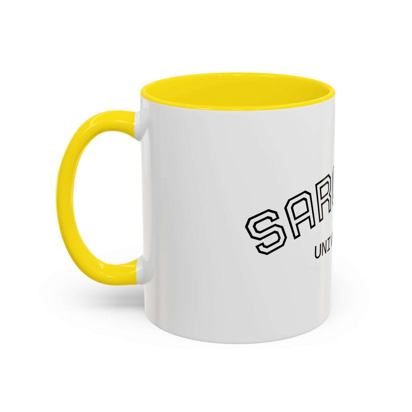 Sarcasm University Accent Coffee Mug — Funny Novelty Tea & Coffee Cup