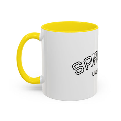 Sarcasm University Accent Coffee Mug — Funny Novelty Tea & Coffee Cup