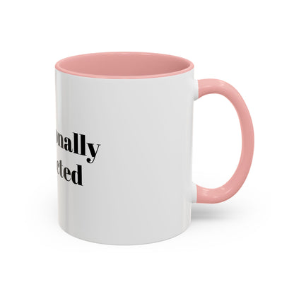 Professionally Distracted Accent Coffee Mug — Funny Office Coffee Cup (11/15oz)