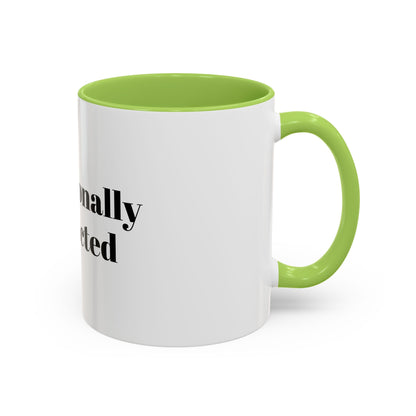 Professionally Distracted Accent Coffee Mug — Funny Office Coffee Cup (11/15oz)