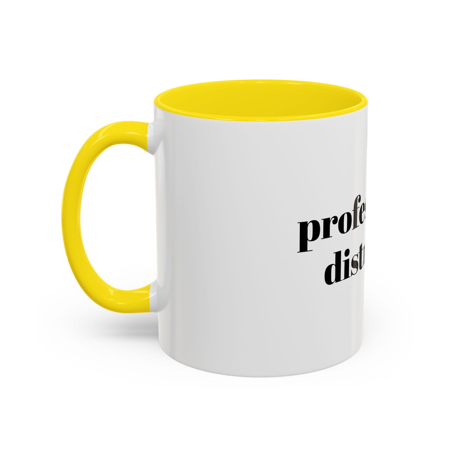 Professionally Distracted Accent Coffee Mug — Funny Office Coffee Cup (11/15oz)