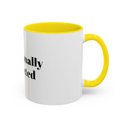 Professionally Distracted Accent Coffee Mug — Funny Office Coffee Cup (11/15oz)