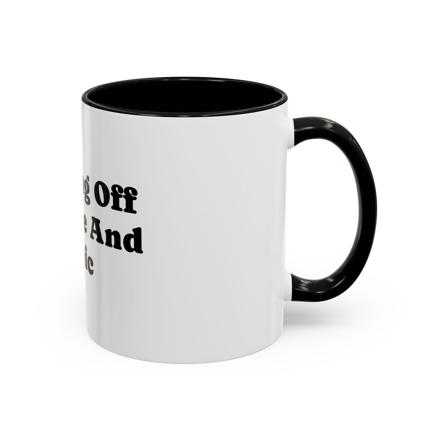Running On Caffeine And Panic Coffee Mug | Accent Mug 11oz 15oz