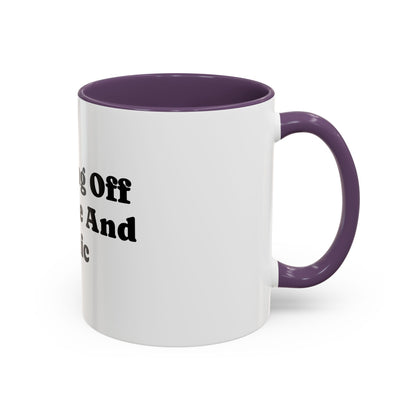 Running On Caffeine And Panic Coffee Mug | Accent Mug 11oz 15oz