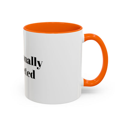 Professionally Distracted Accent Coffee Mug — Funny Office Coffee Cup (11/15oz)